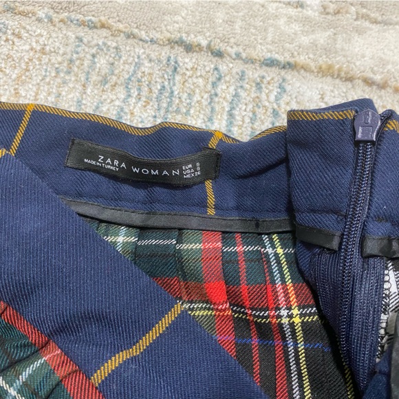 Zara Patchwork Tartan Plaid Mini Skirt - Picture 7 of 8